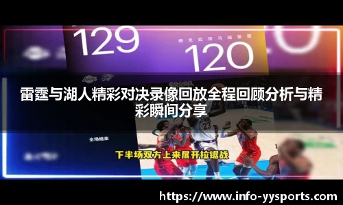 雷霆与湖人精彩对决录像回放全程回顾分析与精彩瞬间分享